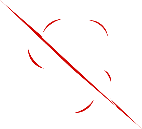 Slashed dollar sign